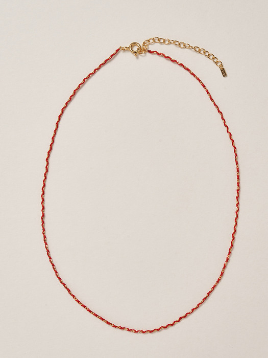 Edna silk chain Necklace (4color)