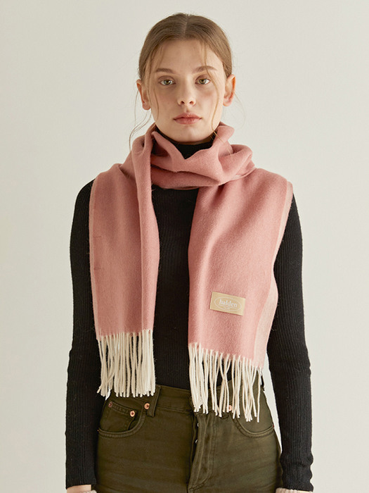 two tone cashmere muffler (M001_pink)