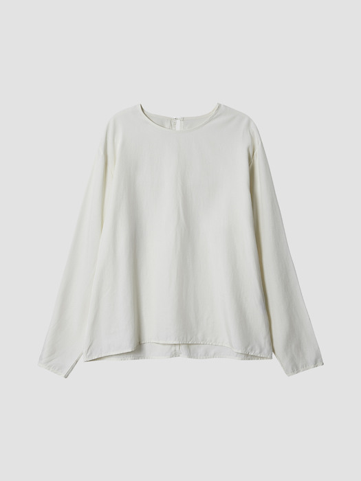 Wearable round blouse_ivory