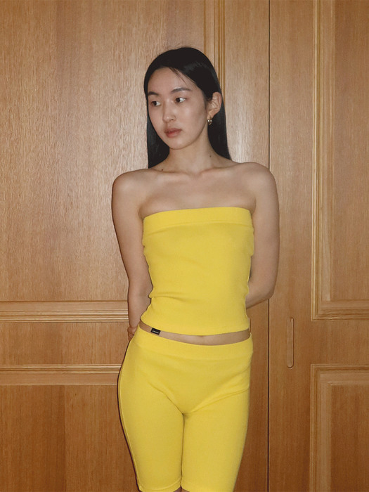 COLOR TUBE TOP, YELLOW