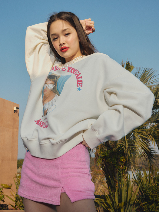 COVER GIRL SWEAT SHIRT IVORY