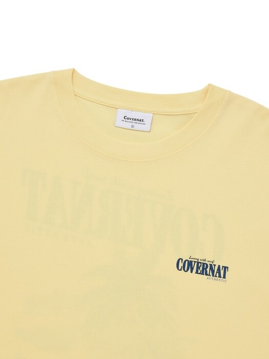 비치 하와이안 티셔츠 옐로우