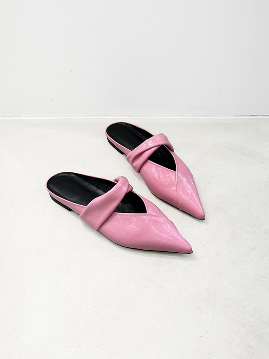 Anna Mules Leather Pink