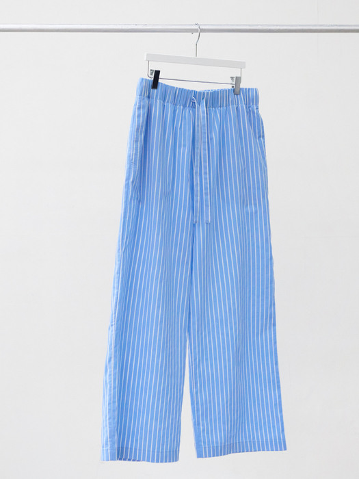 Stay Stripe Pajamas Long Pants - Light Blue