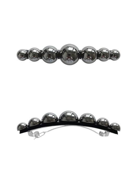 Hair Pin Silver Ball _ BK