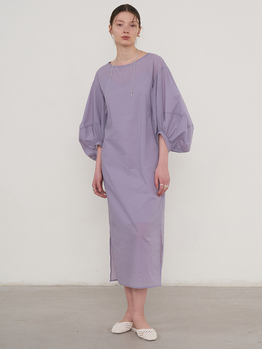 Elena Puff Dress (Lavender)