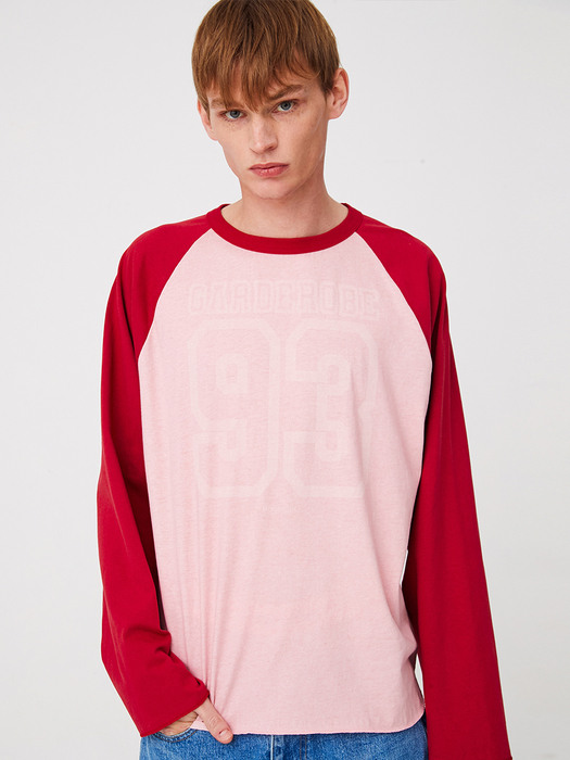 UNISEX, 93 Garderobe Raglan T / Red