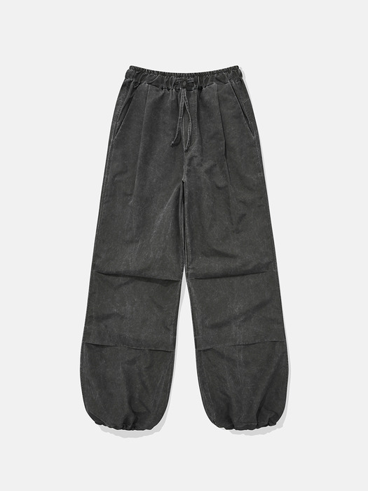 Pigment nylon pants / Black charcoal