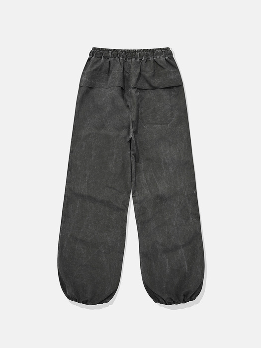 Pigment nylon pants / Black charcoal