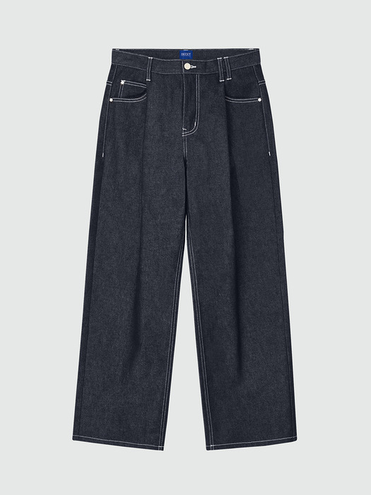 Deep Pleats Wide Jeans DCPT030CPIndigo