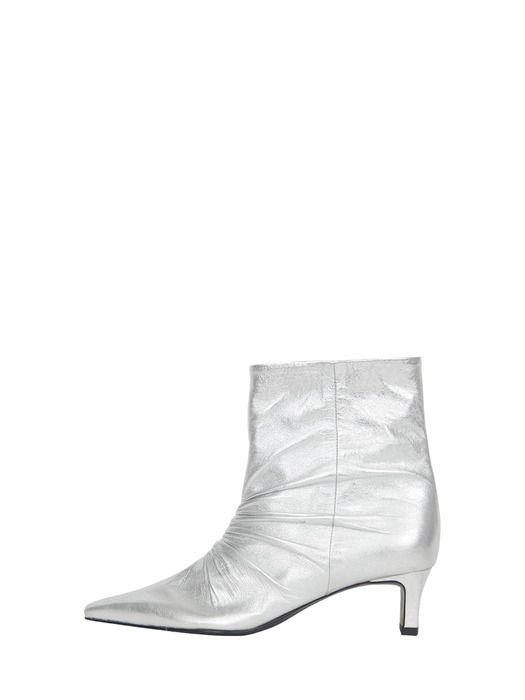 Rushy Ankle Boots / SILVER