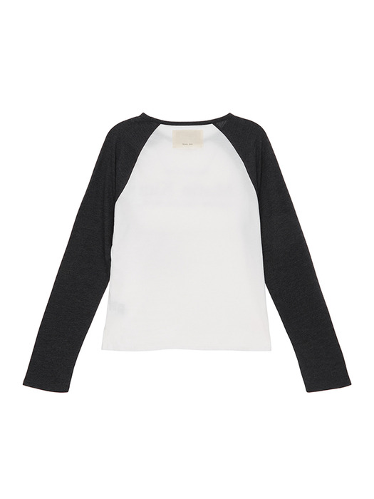 MATIN LETTERING RAGLAN TOP IN CHARCOAL