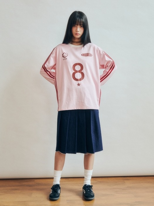 NUMBERING FOOT BALL CLUB LONG SLEEVE_PINK