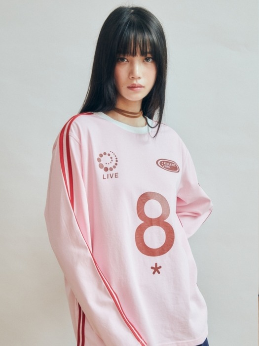 NUMBERING FOOT BALL CLUB LONG SLEEVE_PINK
