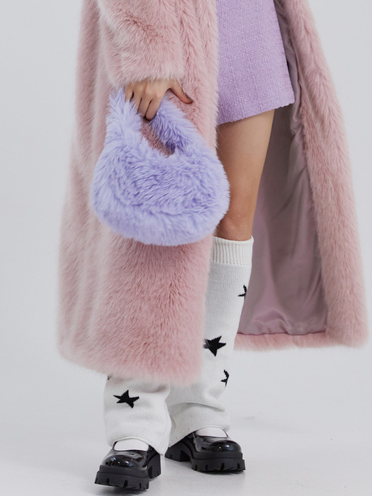 KEETY RABBIT fur mini bag [purple]