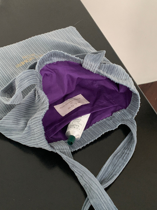 코듀로이 투포켓 숄더백 (스카이블루) Corduroy  two pocket shoulder bag(Sky blue)