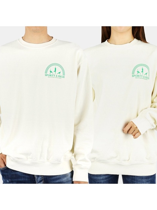 스포티앤리치 22FW 공용 피트니스 그룹 맨투맨 FITNESS GROUP CREWNECK