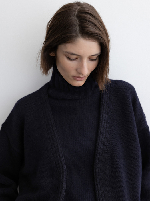 merino cardigan (navy)