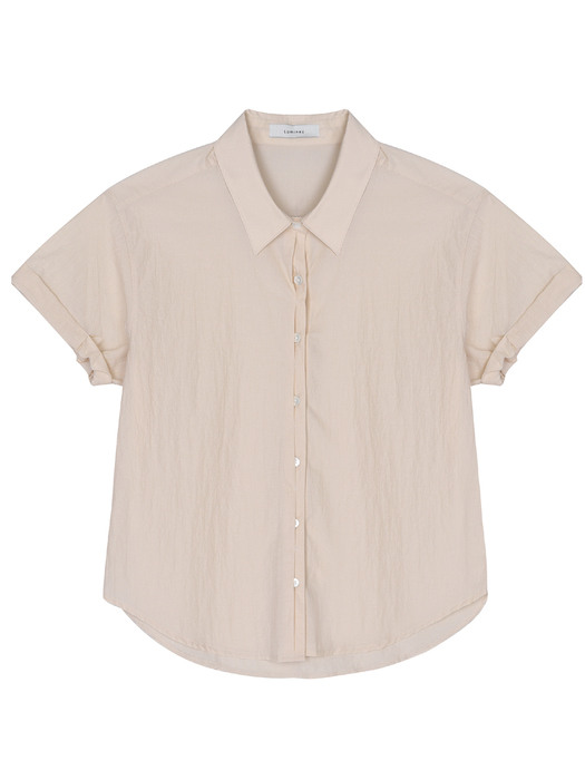 Half roll-up Shirt - Cream