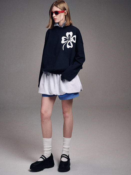 SWEATSHIRT CLOVERMARDI_NAVY WHITE