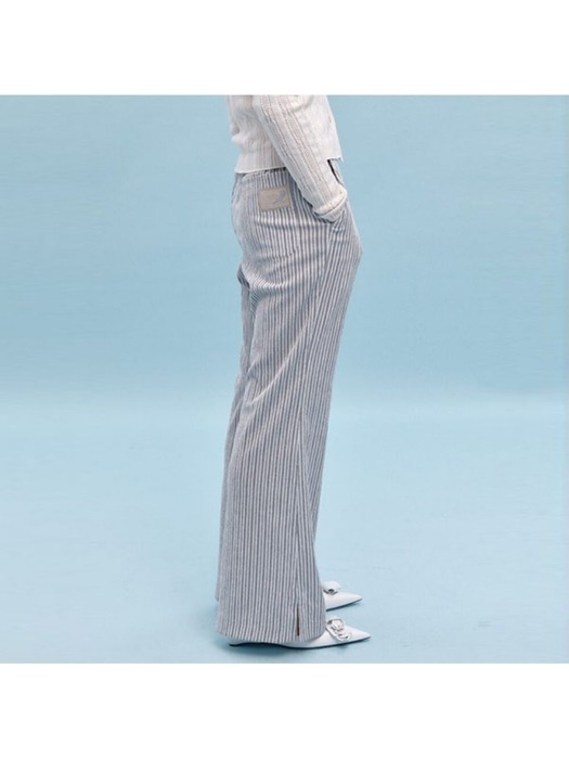 Stripe Long Pants  Black (WE4221T385)