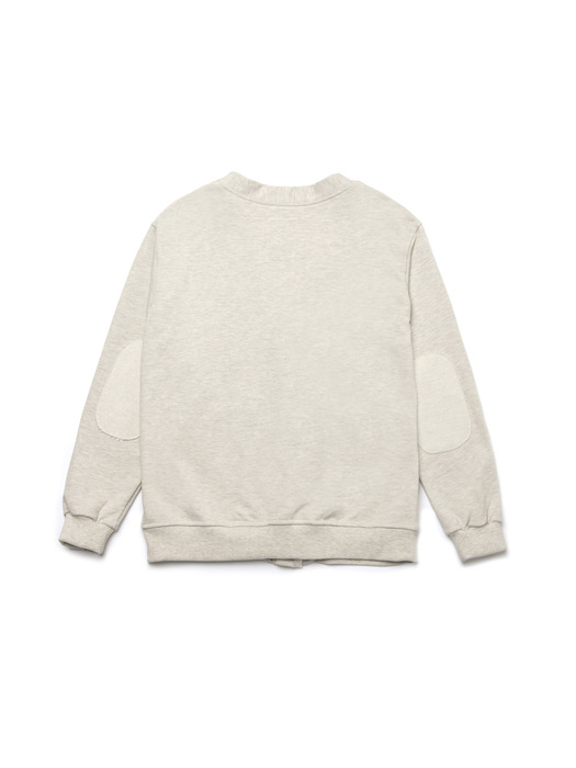 reverse color scheme french terry cardigan_ivory