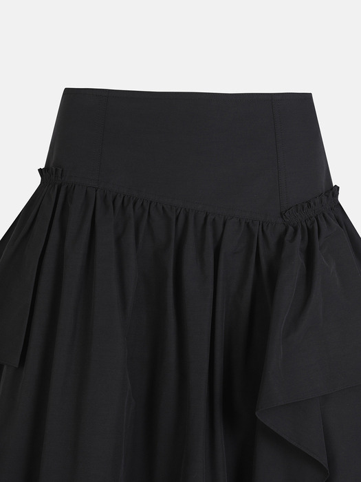 Shirring Long Skirt (Solid)_LFKAM24340BKX