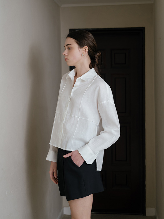 Linen White Stitch Shirt