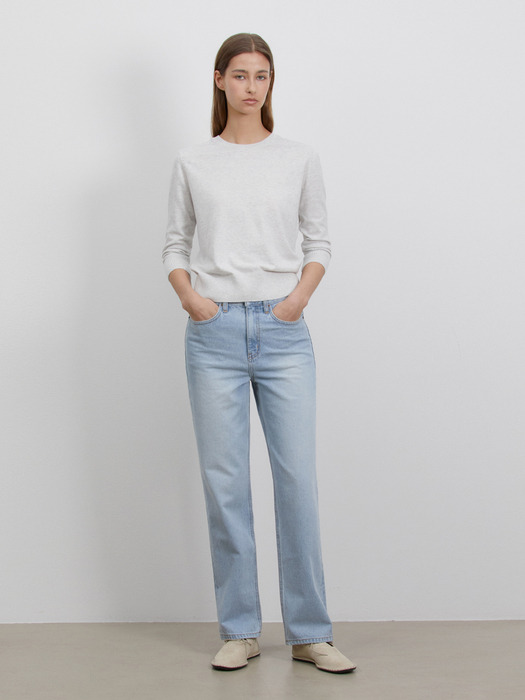 HIGH RISE STRAIGHT-LEG JEANS_LIGHT BLUE