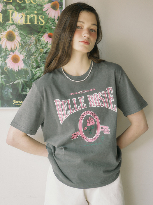 Belle Rose T-shirt - Dark Grey