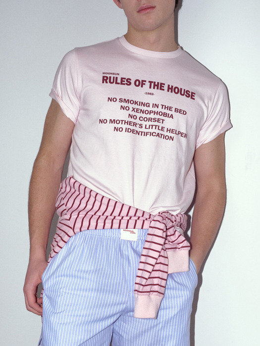 UNISEX, House Rules T-Shirt / R.Pink