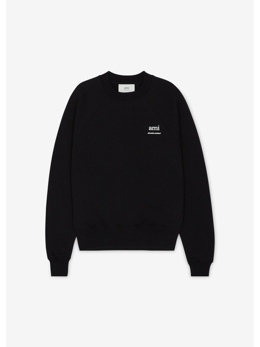 [정상가:575,000원] 아미 남성 로고 블랙 맨투맨 USW024 747 001