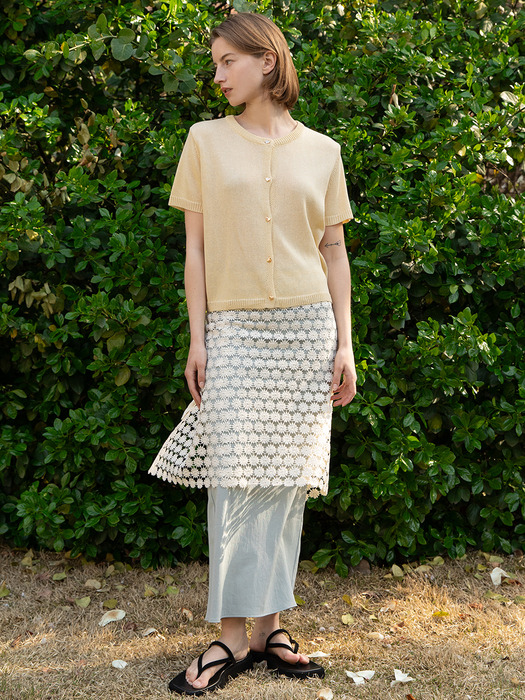 Layered lap skirt_Ivory