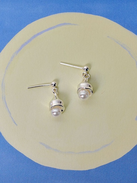 [sv925] pearl tears earring