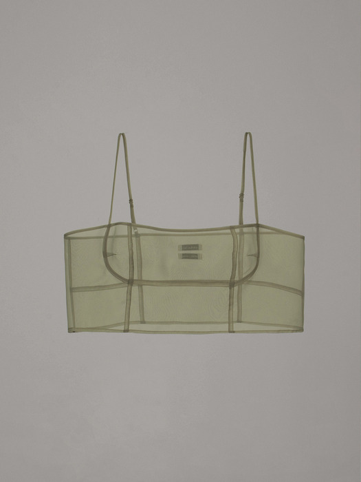 SHEER ORGANZA BUSTIER_KHAKI