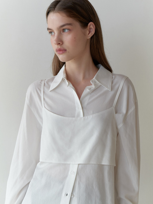 Bay bustier blouse_2piece (white)