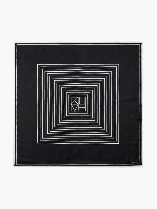 KUME Classic Silk Scarf, Black