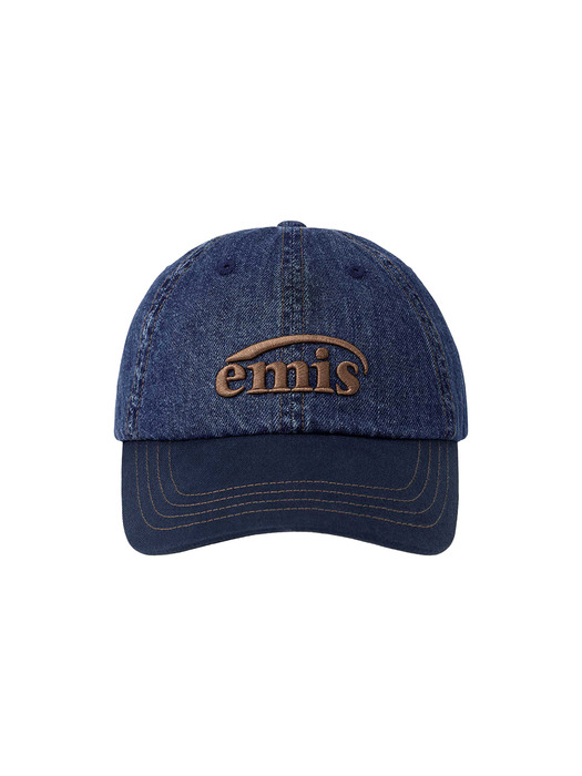 WASHED DENIM BALL CAP-BLUE/NAVY