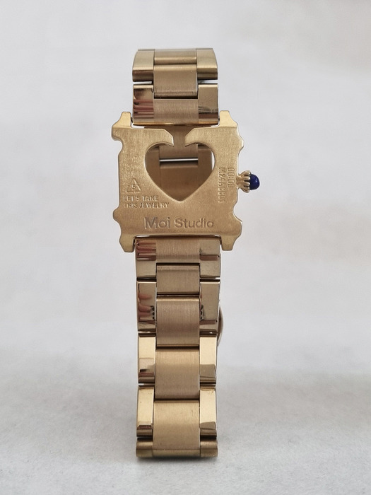 Gold Bread Clip Metal Watch Bracelet