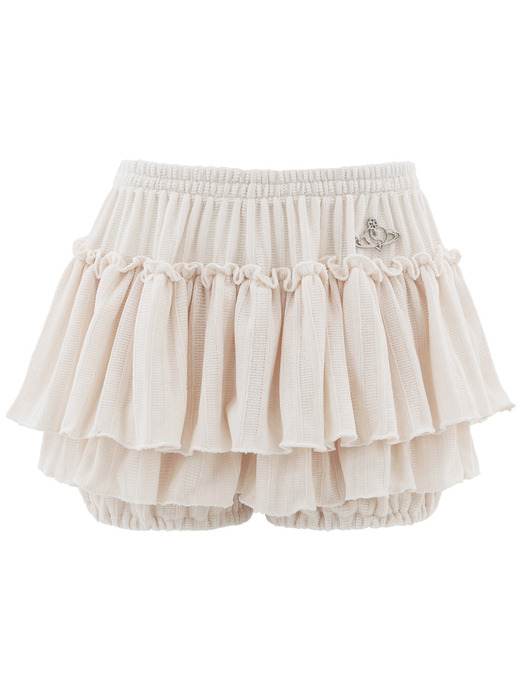 BUTTER SKIRT IN CREAM (니트 캉캉 스커트)