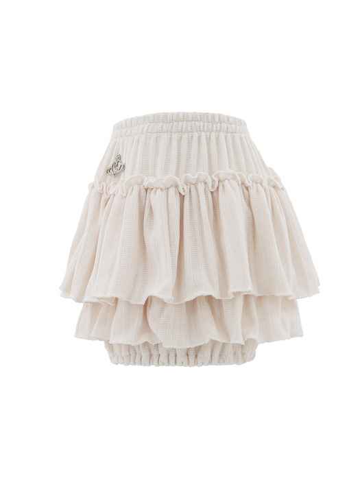 BUTTER SKIRT IN CREAM (니트 캉캉 스커트)