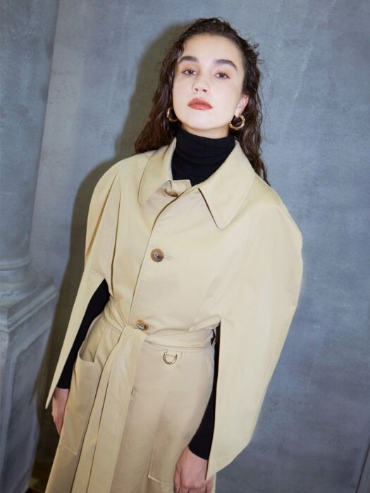 CAPE LONG TRENCH COAT