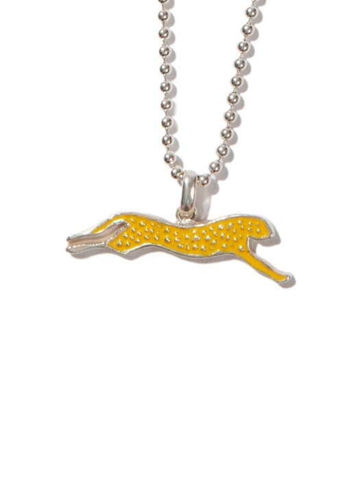 Cheetah necklace (silver,yellow)