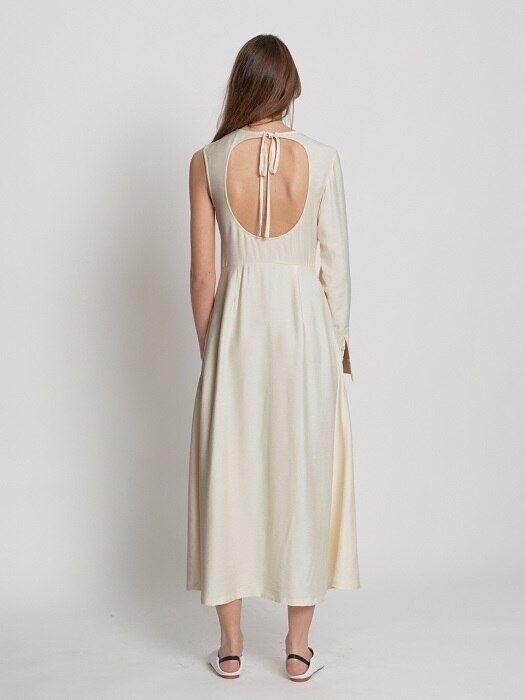 One Shoulder Dress(Antique White) 
