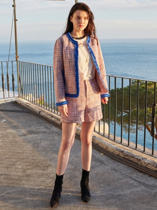 Loose Fit Tweed Jacket (Pink)_VW8SJ0170