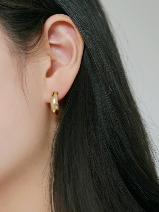 classic ring earrings (2colors) 小