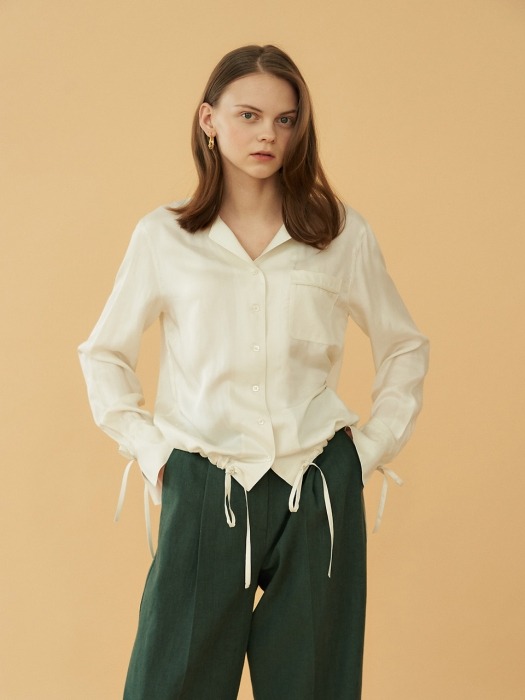 string blouse (white)