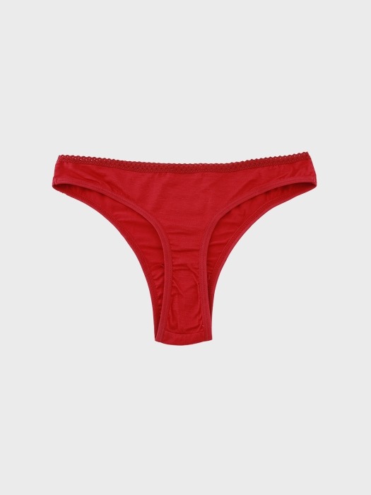 HOLLY LACE THONGS - RUBY