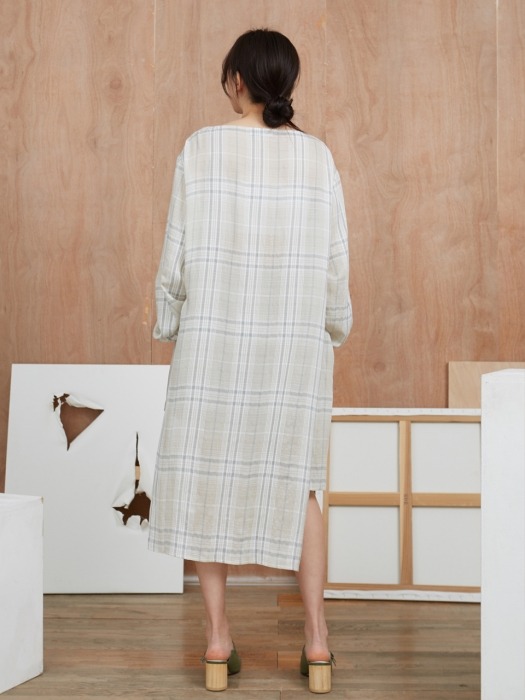 boat long shirt robe _ multi check