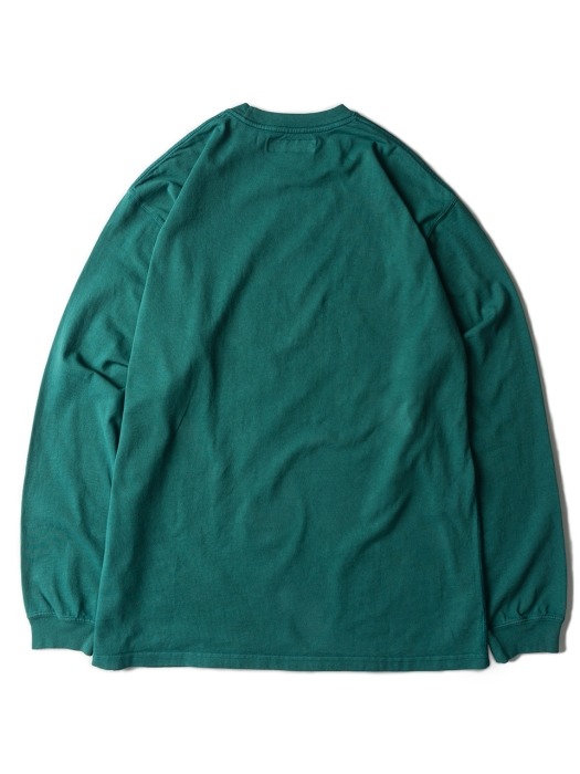 Dyeing Loose Fit Long Sleeve -Blue Green-